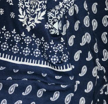 Turban blue paisley