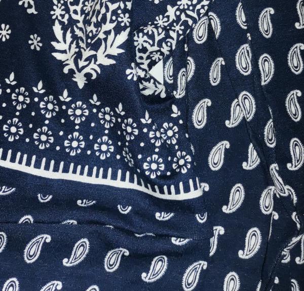 Turban blue paisley